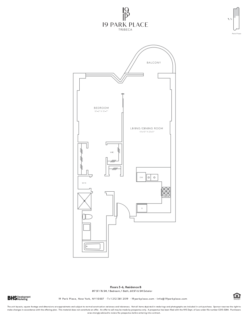 19 Park Place 4b, Tribeca, NYC, 10007, $1,375,000, Property For Sale, Halstead Real Estate, Floorplan 19 Park Place 4b, Tribeca, NYC, 10007, $1,375,000, Property For Sale, Halstead Real Estate, Floorplan