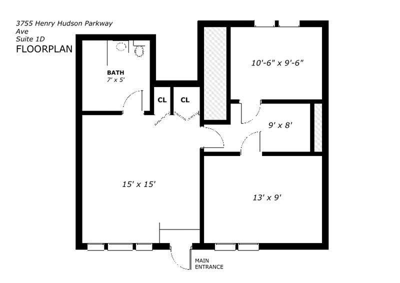 3755 Henry Hudson Parkway 1d, Riverdale, New York, 10463, $300,000, Property For Sale, Halstead Real Estate, Floorplan 3755 Henry Hudson Parkway 1d, Riverdale, New York, 10463, $300,000, Property For Sale, Halstead Real Estate, Floorplan