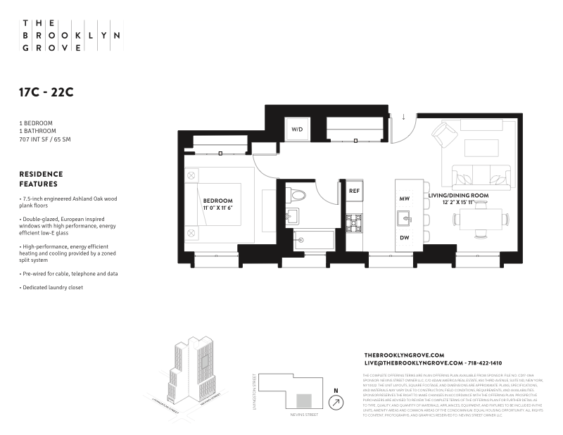 10 Nevins Street 17c, Downtown Brooklyn, Brooklyn, NY, 11217, $985,000, Property For Sale, Halstead Real Estate, Floorplan 10 Nevins Street 17c, Downtown Brooklyn, Brooklyn, NY, 11217, $985,000, Property For Sale, Halstead Real Estate, Floorplan