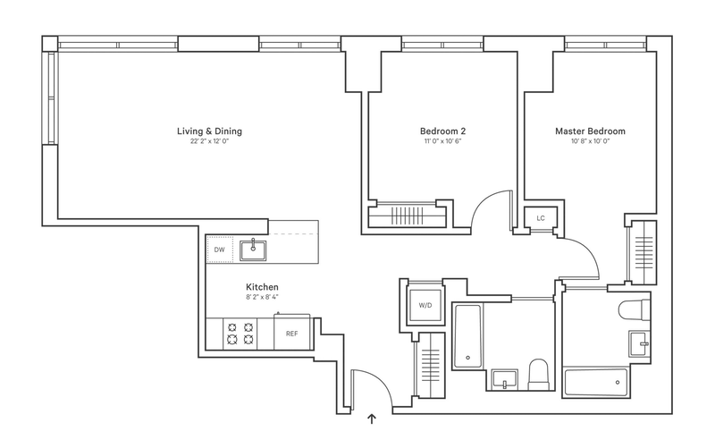 2351 Adam Clayton Powell 209, Upper Manhattan, NYC, 10030, $1,158,000, Property For Sale, Halstead Real Estate, Floorplan 2351 Adam Clayton Powell 209, Upper Manhattan, NYC, 10030, $1,158,000, Property For Sale, Halstead Real Estate, Floorplan