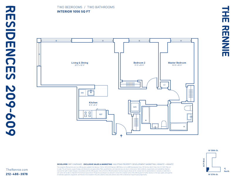 2351 Adam Clayton Powell 309, Upper Manhattan, NYC, 10030, $1,135,000, Property For Sale, Halstead Real Estate, Floorplan 2351 Adam Clayton Powell 309, Upper Manhattan, NYC, 10030, $1,135,000, Property For Sale, Halstead Real Estate, Floorplan