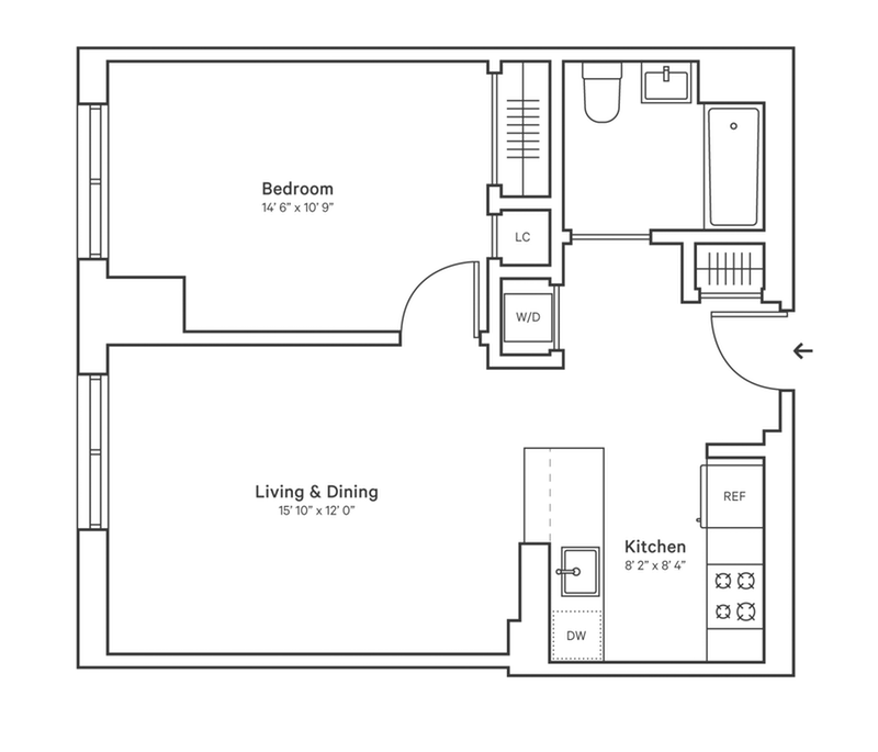 2351 Adam Clayton Powell 406, Upper Manhattan, NYC, 10030, $760,000, Property For Sale, Halstead Real Estate, Floorplan 2351 Adam Clayton Powell 406, Upper Manhattan, NYC, 10030, $760,000, Property For Sale, Halstead Real Estate, Floorplan