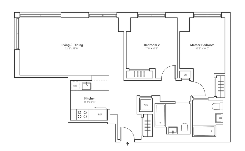 2351 Adam Clayton Powell 509, Upper Manhattan, NYC, 10030, $1,238,000, Property For Sale, Halstead Real Estate, Floorplan 2351 Adam Clayton Powell 509, Upper Manhattan, NYC, 10030, $1,238,000, Property For Sale, Halstead Real Estate, Floorplan
