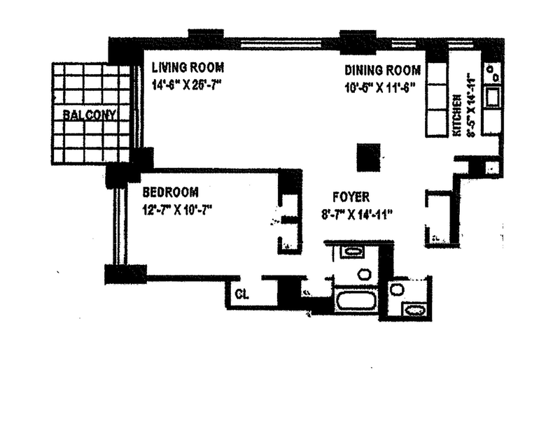 303 East 57th Street 20j, Midtown East, NYC, 10022, $650,000, Property For Sale, Halstead Real Estate, Floorplan 303 East 57th Street 20j, Midtown East, NYC, 10022, $650,000, Property For Sale, Halstead Real Estate, Floorplan