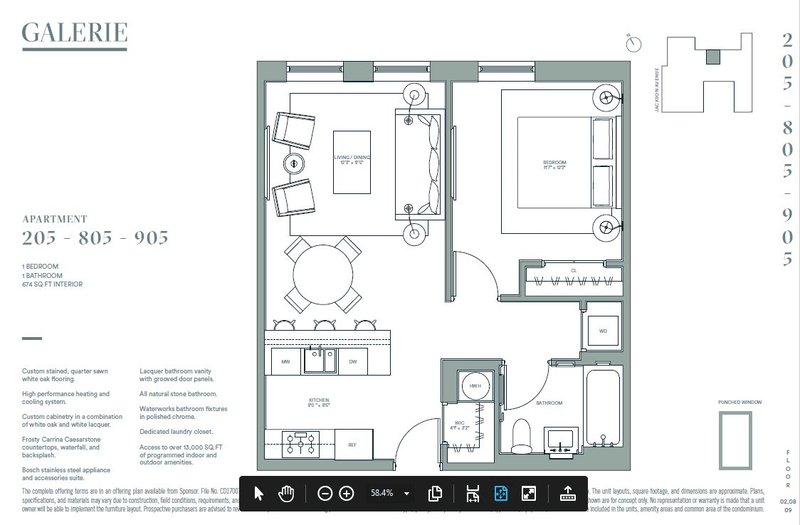 2218 Jackson Avenue 905, Long Island City, Queens, NY, 11101, $955,000, Property For Sale, Halstead Real Estate, Floorplan 2218 Jackson Avenue 905, Long Island City, Queens, NY, 11101, $955,000, Property For Sale, Halstead Real Estate, Floorplan