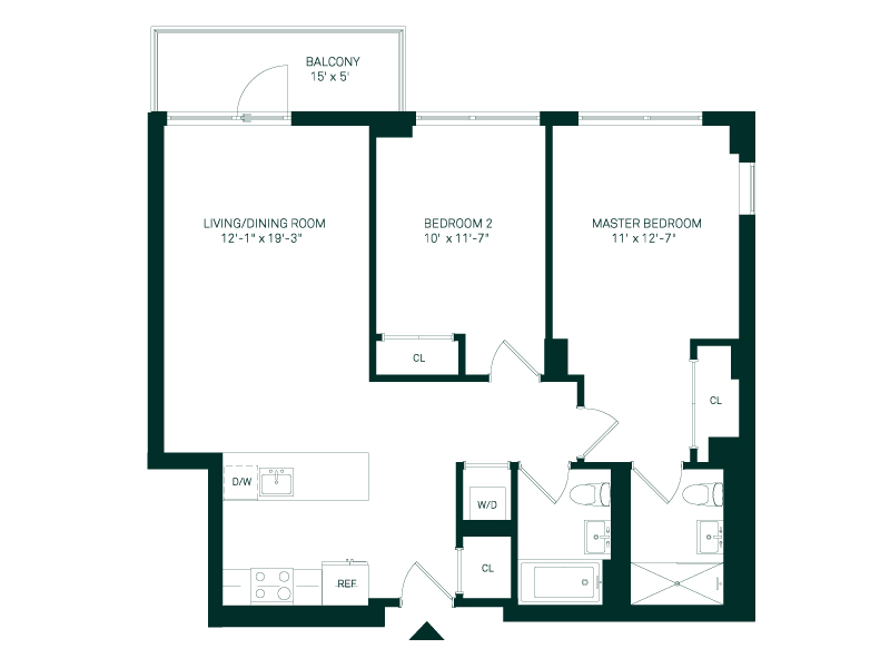 264 Webster Avenue 304, Kensington, Brooklyn, NY, 11230, $680,000, Property For Sale, Halstead Real Estate, Floorplan 264 Webster Avenue 304, Kensington, Brooklyn, NY, 11230, $680,000, Property For Sale, Halstead Real Estate, Floorplan