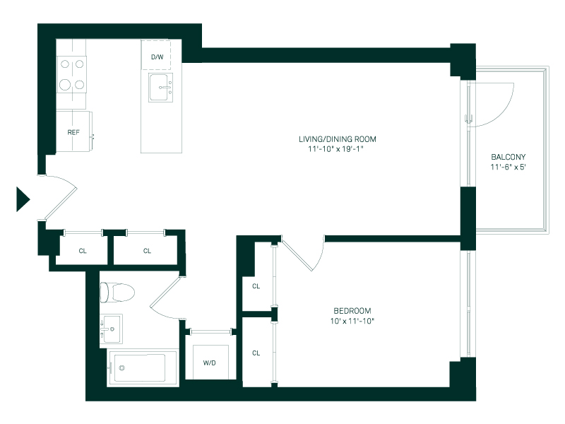 264 Webster Avenue 511, Kensington, Brooklyn, NY, 11230, $510,000, Property For Sale, Halstead Real Estate, Floorplan 264 Webster Avenue 511, Kensington, Brooklyn, NY, 11230, $510,000, Property For Sale, Halstead Real Estate, Floorplan