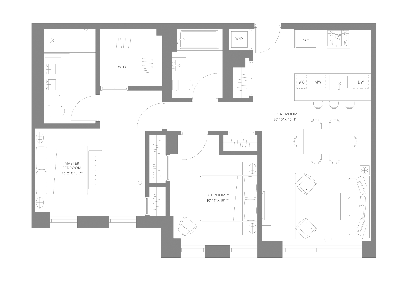 561 Pacific Street 307, Boerum Hill, Brooklyn, NY, 11217, $1,475,000, Property For Sale, Halstead Real Estate, Floorplan 561 Pacific Street 307, Boerum Hill, Brooklyn, NY, 11217, $1,475,000, Property For Sale, Halstead Real Estate, Floorplan