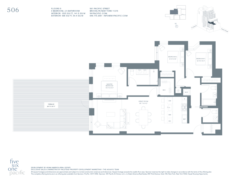 561 Pacific Street 506, Boerum Hill, Brooklyn, NY, 11217, $2,575,000, Property For Sale, Halstead Real Estate, Floorplan 561 Pacific Street 506, Boerum Hill, Brooklyn, NY, 11217, $2,575,000, Property For Sale, Halstead Real Estate, Floorplan