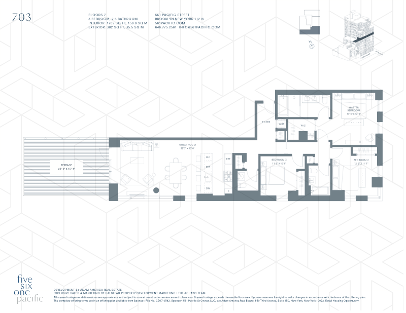 561 Pacific Street 703, Boerum Hill, Brooklyn, NY, 11217, $2,795,000, Property For Sale, Halstead Real Estate, Floorplan 561 Pacific Street 703, Boerum Hill, Brooklyn, NY, 11217, $2,795,000, Property For Sale, Halstead Real Estate, Floorplan