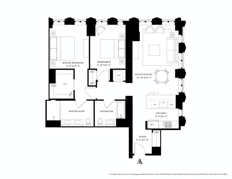 543 West 122nd Street 6c, Upper Manhattan, NYC, 10027, $1,800,000, Property For Sale, Halstead Real Estate, Floorplan 543 West 122nd Street 6c, Upper Manhattan, NYC, 10027, $1,800,000, Property For Sale, Halstead Real Estate, Floorplan