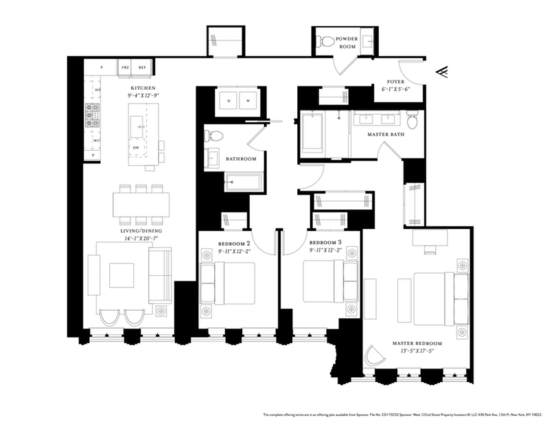 543 West 122nd Street 3h, Upper Manhattan, NYC, 10027, $2,500,000, Property For Sale, Halstead Real Estate, Floorplan 543 West 122nd Street 3h, Upper Manhattan, NYC, 10027, $2,500,000, Property For Sale, Halstead Real Estate, Floorplan