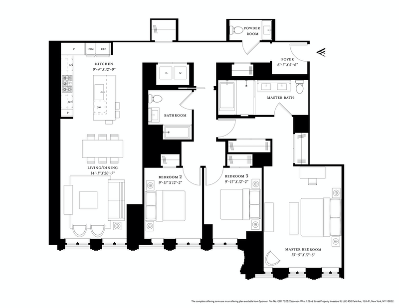 543 West 122nd Street 5h, Upper Manhattan, NYC, 10027, $2,630,000, Property For Sale, Halstead Real Estate, Floorplan 543 West 122nd Street 5h, Upper Manhattan, NYC, 10027, $2,630,000, Property For Sale, Halstead Real Estate, Floorplan