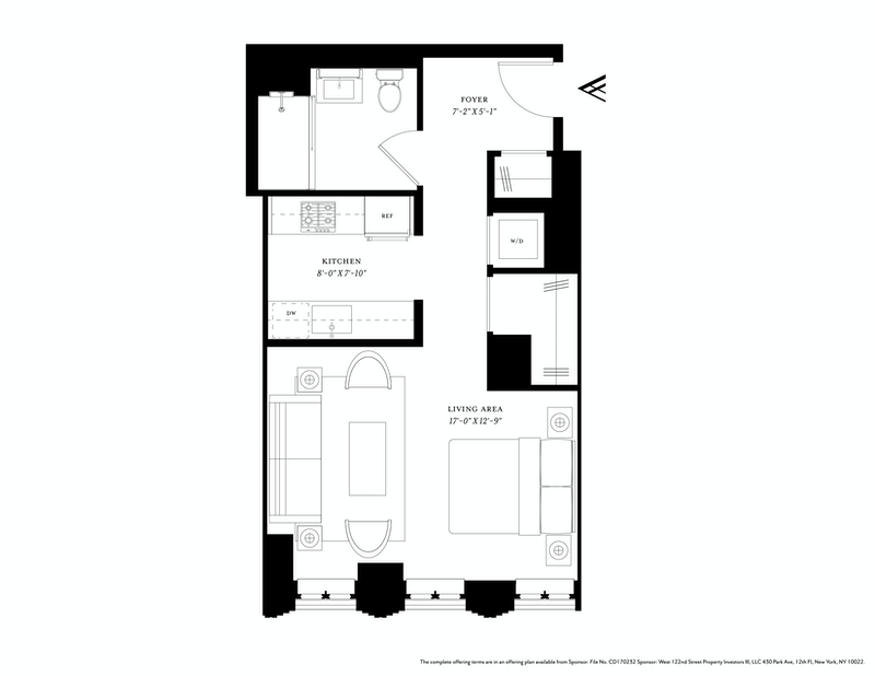 543 West 122nd Street 10f, Upper Manhattan, NYC, 10027, $1,010,000, Property For Sale, Halstead Real Estate, Floorplan 543 West 122nd Street 10f, Upper Manhattan, NYC, 10027, $1,010,000, Property For Sale, Halstead Real Estate, Floorplan