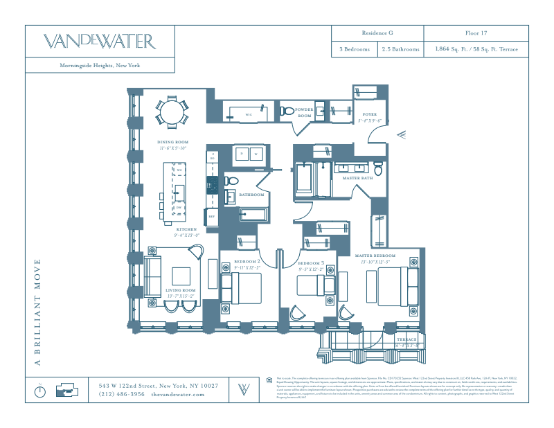 543 West 122nd Street 17g, Upper Manhattan, NYC, 10027, $3,200,000, Property For Sale, Halstead Real Estate, Floorplan 543 West 122nd Street 17g, Upper Manhattan, NYC, 10027, $3,200,000, Property For Sale, Halstead Real Estate, Floorplan