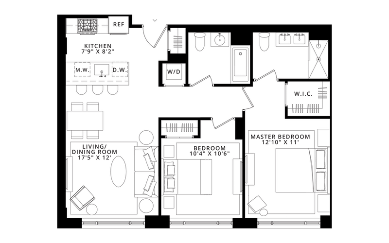 185 18th Street 604, Greenwood, Brooklyn, NY, 11215, $1,300,000, Property For Sale, Halstead Real Estate, Floorplan 185 18th Street 604, Greenwood, Brooklyn, NY, 11215, $1,300,000, Property For Sale, Halstead Real Estate, Floorplan