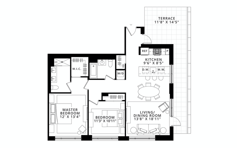 185 18th Street 708, Greenwood, Brooklyn, NY, 11215, $1,449,000, Property For Sale, Halstead Real Estate, Floorplan 185 18th Street 708, Greenwood, Brooklyn, NY, 11215, $1,449,000, Property For Sale, Halstead Real Estate, Floorplan