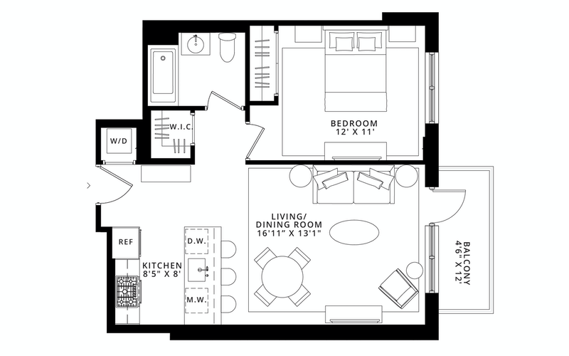 185 18th Street Ph1001, Greenwood, Brooklyn, NY, 11215, $830,000, Property For Sale, Halstead Real Estate, Floorplan 185 18th Street Ph1001, Greenwood, Brooklyn, NY, 11215, $830,000, Property For Sale, Halstead Real Estate, Floorplan