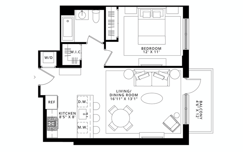 185 18th Street Ph1101, Greenwood, Brooklyn, NY, 11215, $850,000, Property For Sale, Halstead Real Estate, Floorplan 185 18th Street Ph1101, Greenwood, Brooklyn, NY, 11215, $850,000, Property For Sale, Halstead Real Estate, Floorplan