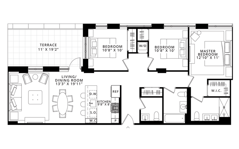 185 18th Street Ph903, Greenwood, Brooklyn, NY, 11215, $1,775,000, Property For Sale, Halstead Real Estate, Floorplan 185 18th Street Ph903, Greenwood, Brooklyn, NY, 11215, $1,775,000, Property For Sale, Halstead Real Estate, Floorplan