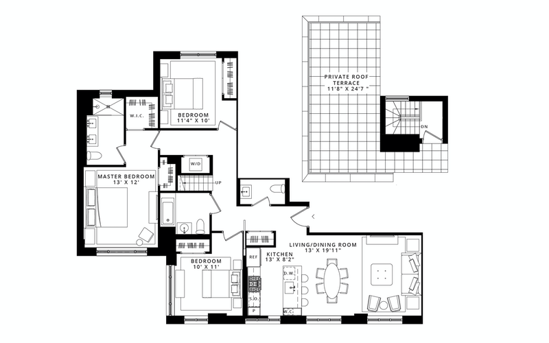 185 18th Street Ph1102, Greenwood, Brooklyn, NY, 11215, $1,999,000, Property For Sale, Halstead Real Estate, Floorplan 185 18th Street Ph1102, Greenwood, Brooklyn, NY, 11215, $1,999,000, Property For Sale, Halstead Real Estate, Floorplan