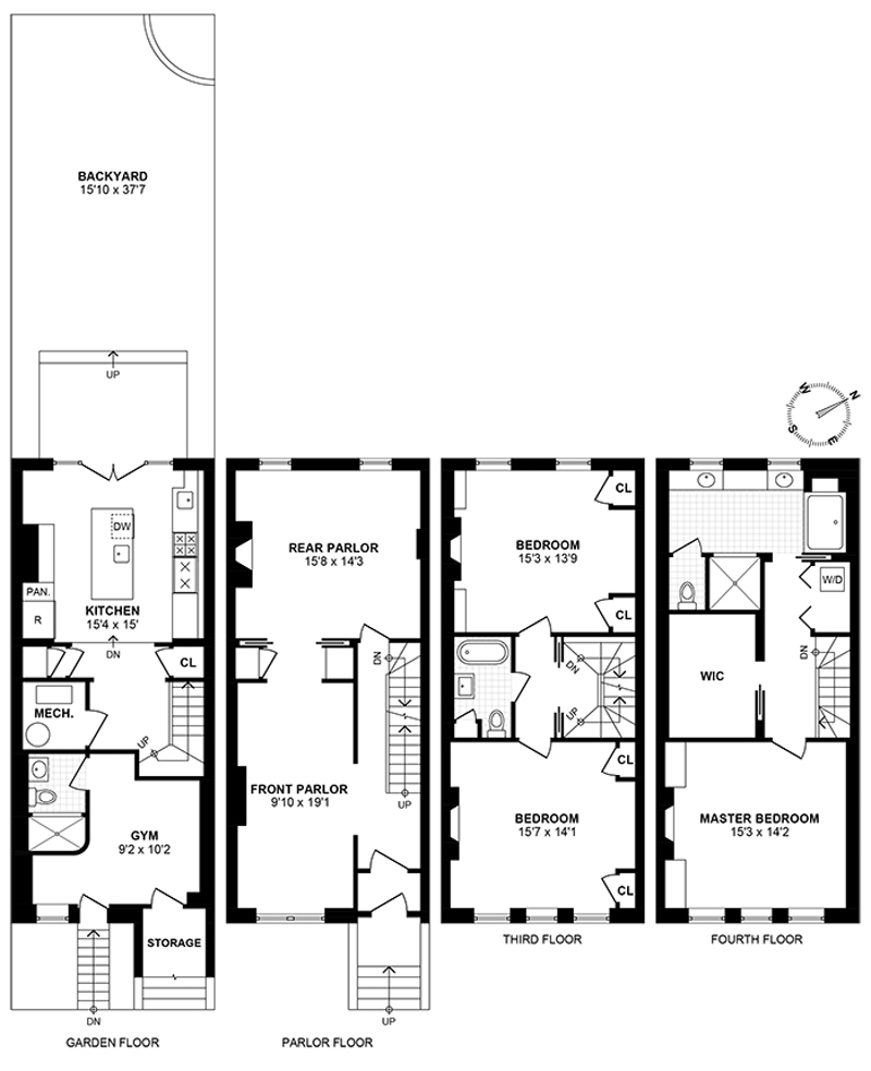 125 Manhattan Avenue Townhouse, Upper Manhattan, NYC, 10025, $12,500, Property For Rent, Halstead Real Estate, Floorplan 125 Manhattan Avenue Townhouse, Upper Manhattan, NYC, 10025, $12,500, Property For Rent, Halstead Real Estate, Floorplan