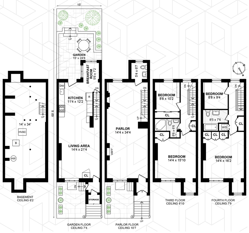 216 Kane Street, Cobble Hill, Brooklyn, NY, 11231, $3,725,000, Property For Sale, Halstead Real Estate, Floorplan 216 Kane Street, Cobble Hill, Brooklyn, NY, 11231, $3,725,000, Property For Sale, Halstead Real Estate, Floorplan