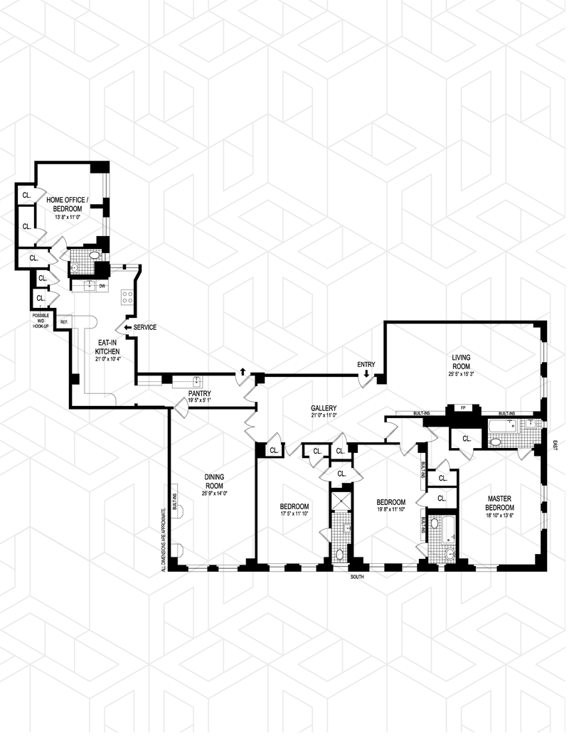 322 Central Park West 8b, Upper West Side, NYC, 10025, $6,250,000, Property For Sale, Halstead Real Estate, Floorplan 322 Central Park West 8b, Upper West Side, NYC, 10025, $6,250,000, Property For Sale, Halstead Real Estate, Floorplan