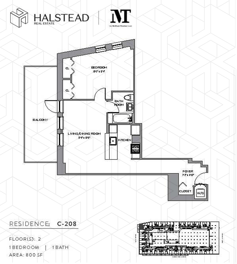 184 Kent Avenue C208, Williamsburg, Brooklyn, NY, 11249, $1,650,000, Property For Sale, Halstead Real Estate, Floorplan 184 Kent Avenue C208, Williamsburg, Brooklyn, NY, 11249, $1,650,000, Property For Sale, Halstead Real Estate, Floorplan