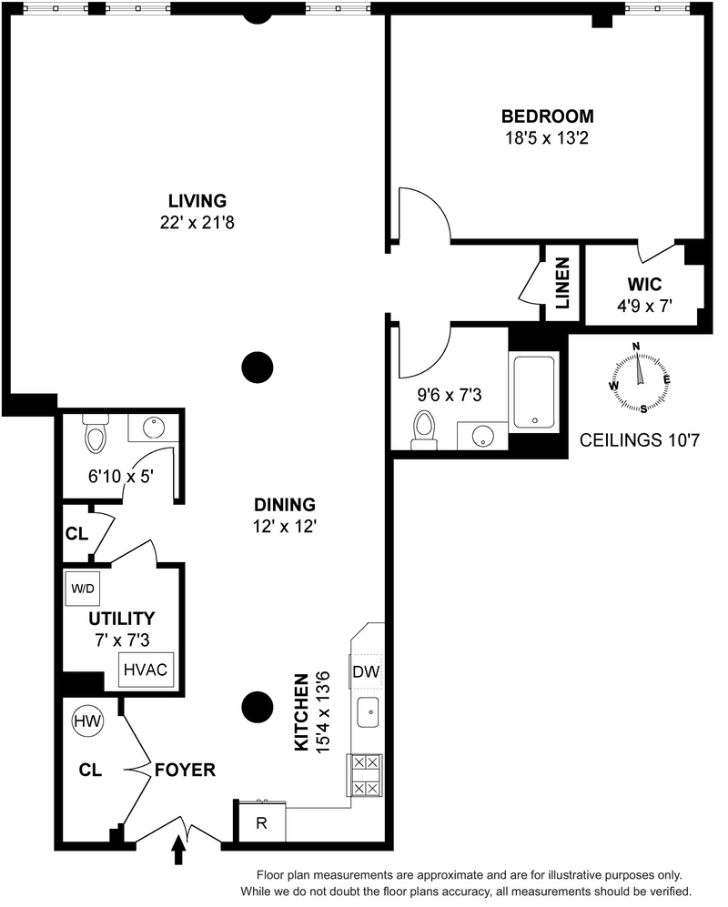 140 Bay St 5c, Jersey City Downtown, New Jersey, 07302, $939,999, Property For Sale, Halstead Real Estate, Floorplan 140 Bay St 5c, Jersey City Downtown, New Jersey, 07302, $939,999, Property For Sale, Halstead Real Estate, Floorplan