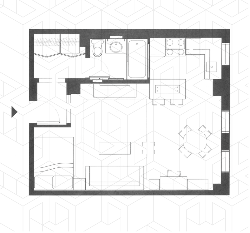 405 West 23rd Street 3i, Chelsea, NYC, 10011, $645,000, Property For Sale, Halstead Real Estate, Floorplan 405 West 23rd Street 3i, Chelsea, NYC, 10011, $645,000, Property For Sale, Halstead Real Estate, Floorplan