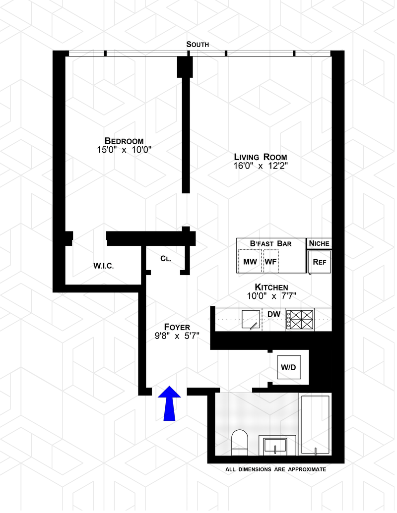 420 West 25th Street 2j, Chelsea, NYC, 10001, $999,000, Property For Sale, Halstead Real Estate, Floorplan 420 West 25th Street 2j, Chelsea, NYC, 10001, $999,000, Property For Sale, Halstead Real Estate, Floorplan