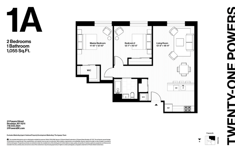 21 Powers Street 1a, Williamsburg, Brooklyn, NY, 11211, $1,249,000, Property For Sale, Halstead Real Estate, Floorplan 21 Powers Street 1a, Williamsburg, Brooklyn, NY, 11211, $1,249,000, Property For Sale, Halstead Real Estate, Floorplan