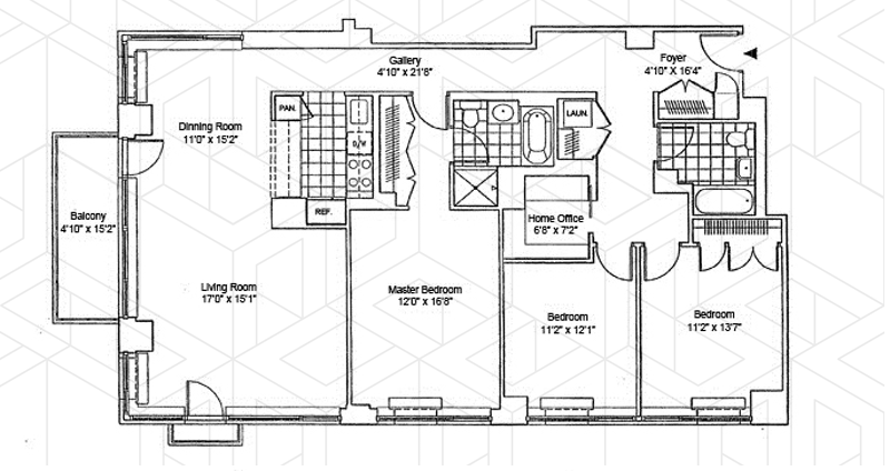 99 Jane Street 3c, West Village, NYC, 10014, $3,950,000, Property For Sale, Halstead Real Estate, Floorplan 99 Jane Street 3c, West Village, NYC, 10014, $3,950,000, Property For Sale, Halstead Real Estate, Floorplan