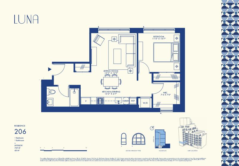 229 9th Street 206, Gowanus, Brooklyn, NY, 11215, $775,000, Property For Sale, Halstead Real Estate, Floorplan 229 9th Street 206, Gowanus, Brooklyn, NY, 11215, $775,000, Property For Sale, Halstead Real Estate, Floorplan