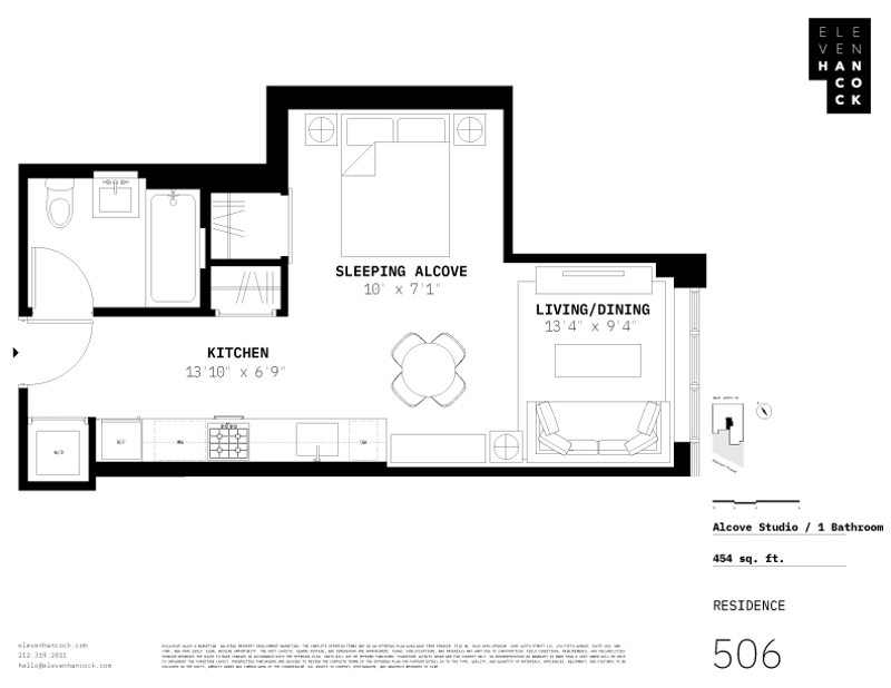 11 Hancock Place 506, Upper Manhattan, NYC, 10027, $598,000, Property For Sale, Halstead Real Estate, Floorplan 11 Hancock Place 506, Upper Manhattan, NYC, 10027, $598,000, Property For Sale, Halstead Real Estate, Floorplan