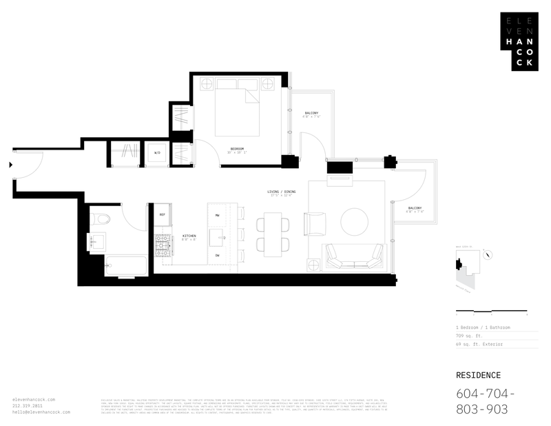 11 Hancock Place 903, Upper Manhattan, NYC, 10027, $980,000, Property For Sale, Halstead Real Estate, Floorplan 11 Hancock Place 903, Upper Manhattan, NYC, 10027, $980,000, Property For Sale, Halstead Real Estate, Floorplan