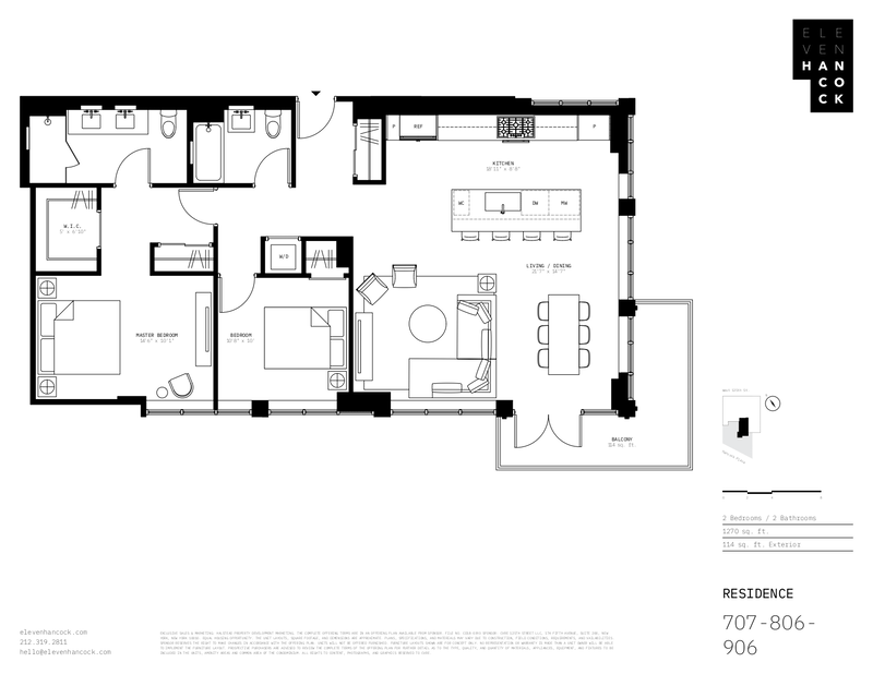 11 Hancock Place 806, Upper Manhattan, NYC, 10027, $1,680,000, Property For Sale, Halstead Real Estate, Floorplan 11 Hancock Place 806, Upper Manhattan, NYC, 10027, $1,680,000, Property For Sale, Halstead Real Estate, Floorplan