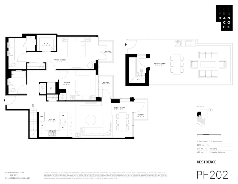 11 Hancock Place Ph202, Upper Manhattan, NYC, 10027, $1,880,000, Property For Sale, Halstead Real Estate, Floorplan 11 Hancock Place Ph202, Upper Manhattan, NYC, 10027, $1,880,000, Property For Sale, Halstead Real Estate, Floorplan