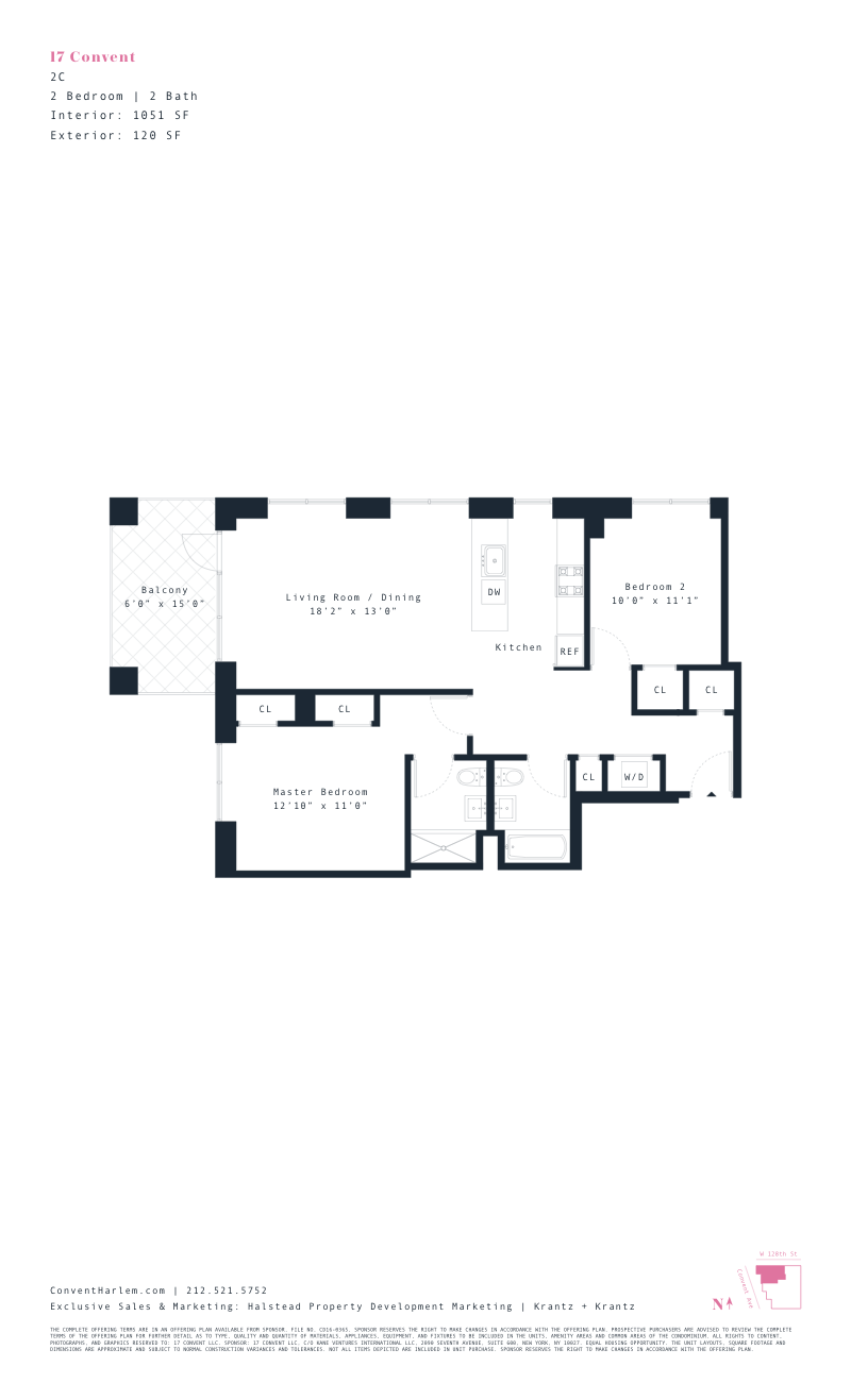 17 Convent Avenue 2c, Upper Manhattan, NYC, 10027, $1,148,000, Property For Sale, Halstead Real Estate, Floorplan 17 Convent Avenue 2c, Upper Manhattan, NYC, 10027, $1,148,000, Property For Sale, Halstead Real Estate, Floorplan
