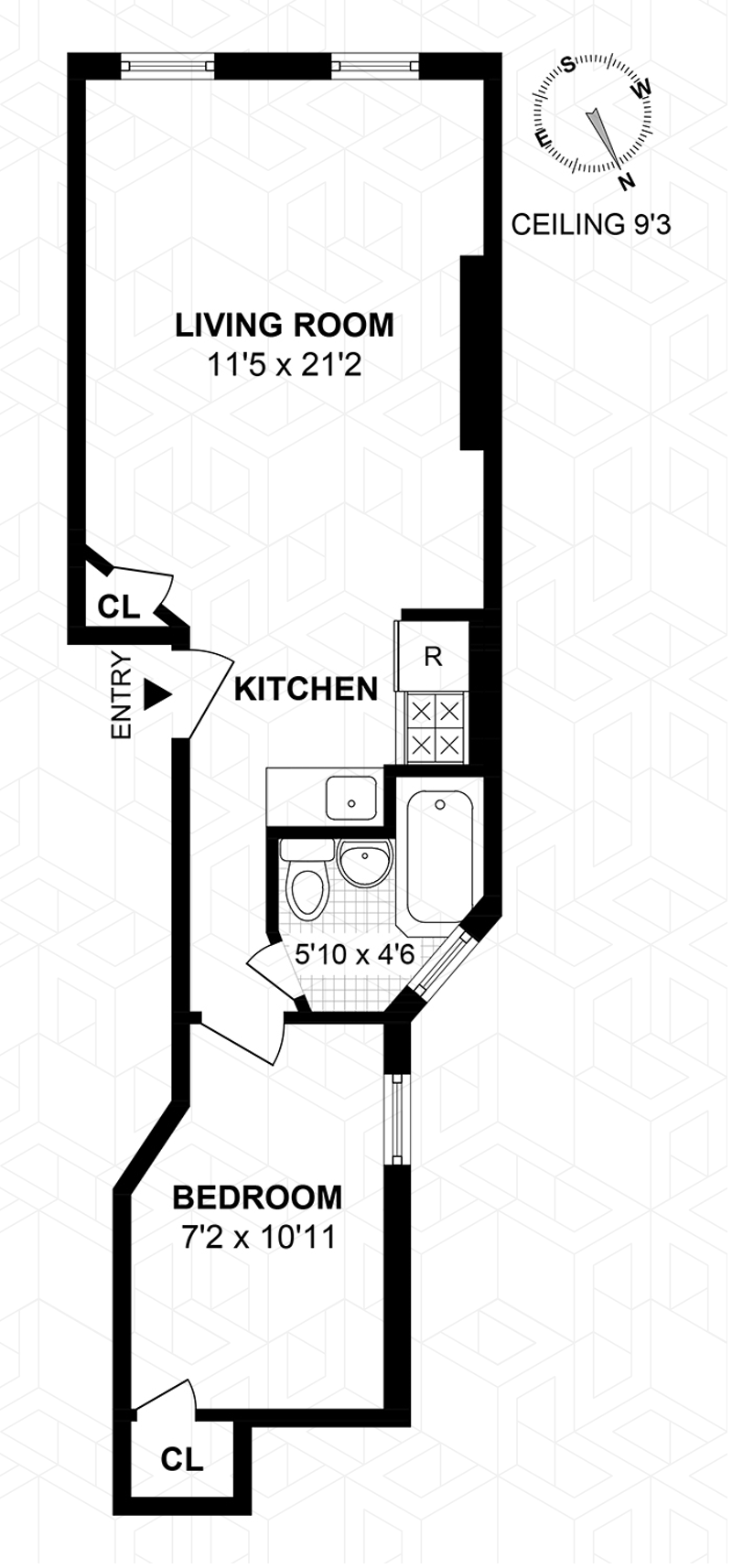 359 West 126th Street 2a, Upper Manhattan, NYC, 10027, $1,600, Property For Rent, Halstead Real Estate, Floorplan 359 West 126th Street 2a, Upper Manhattan, NYC, 10027, $1,600, Property For Rent, Halstead Real Estate, Floorplan