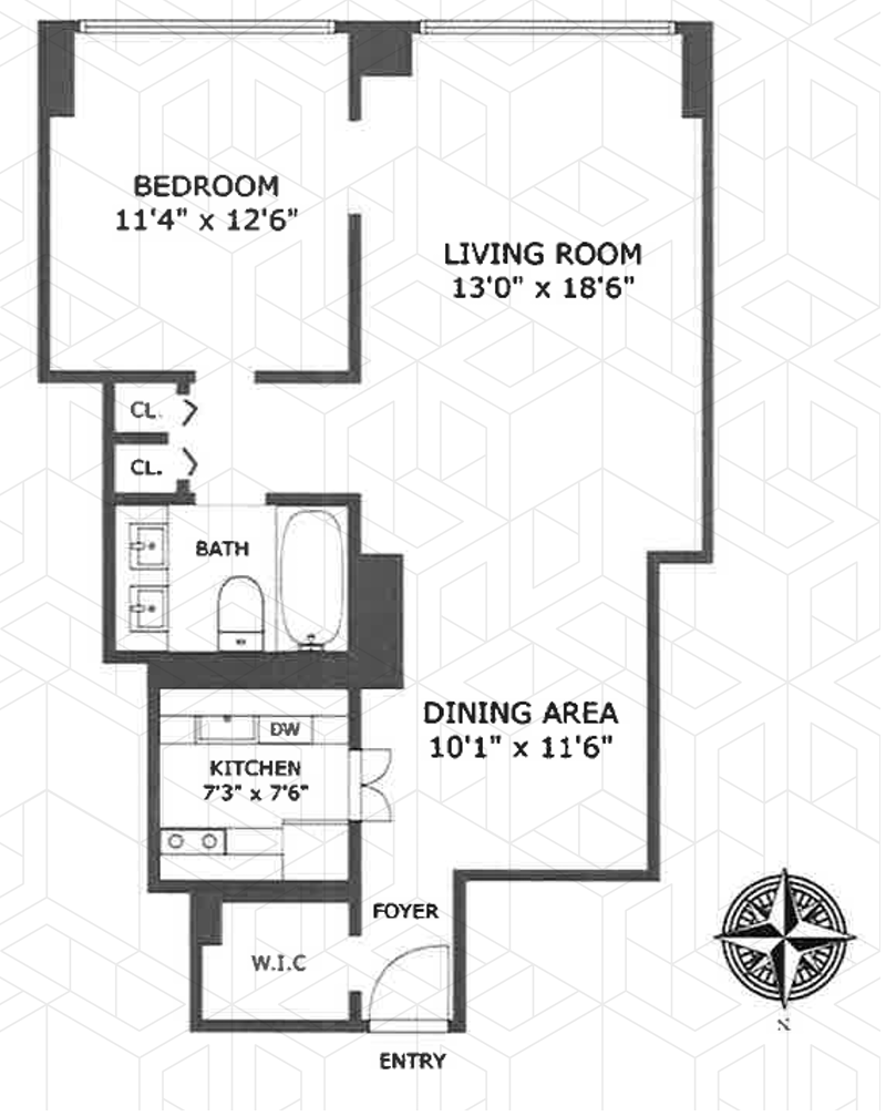 303 East 57th Street 18c, Midtown East, NYC, 10022, $395,000, Property For Sale, Halstead Real Estate, Floorplan 303 East 57th Street 18c, Midtown East, NYC, 10022, $395,000, Property For Sale, Halstead Real Estate, Floorplan