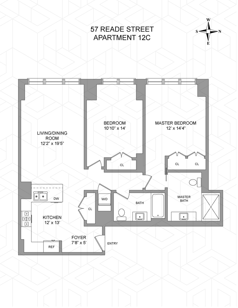 57 Reade Street 12c, Tribeca, NYC, 10007, $2,195,000, Property For Sale, Halstead Real Estate, Floorplan 57 Reade Street 12c, Tribeca, NYC, 10007, $2,195,000, Property For Sale, Halstead Real Estate, Floorplan