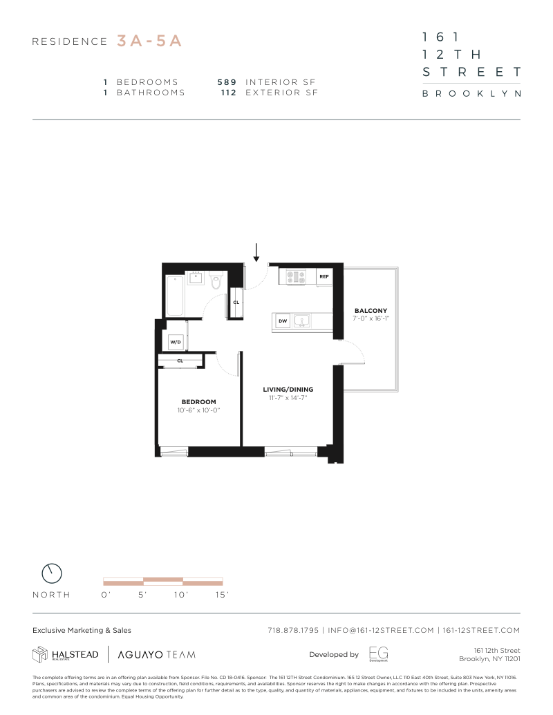 161 12th Street 5a, Gowanus, Brooklyn, NY, 11216, $745,000, Property For Sale, Halstead Real Estate, Floorplan 161 12th Street 5a, Gowanus, Brooklyn, NY, 11216, $745,000, Property For Sale, Halstead Real Estate, Floorplan