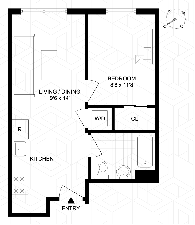 5811 6th Avenue 2b, Sunset Park, Brooklyn, NY, 11220, $520,000, Property For Sale, Halstead Real Estate, Floorplan 5811 6th Avenue 2b, Sunset Park, Brooklyn, NY, 11220, $520,000, Property For Sale, Halstead Real Estate, Floorplan