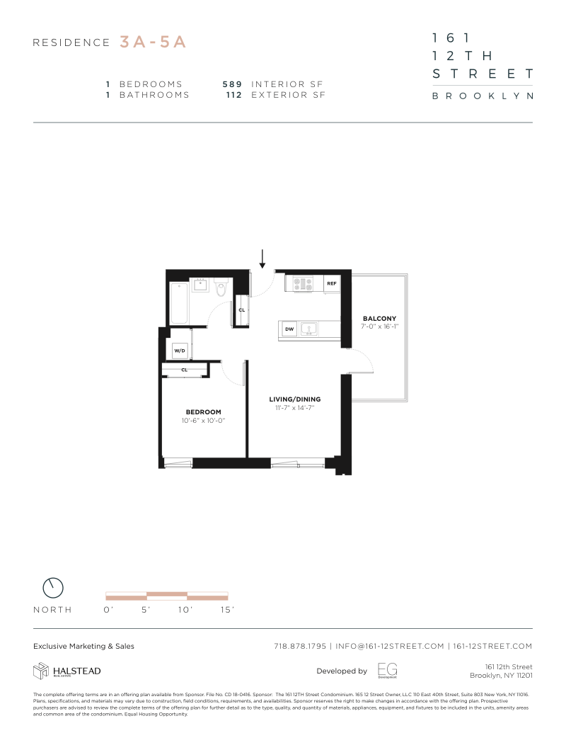 161 12th Street 3a, Gowanus, Brooklyn, NY, 11216, $699,000, Property For Sale, Halstead Real Estate, Floorplan 161 12th Street 3a, Gowanus, Brooklyn, NY, 11216, $699,000, Property For Sale, Halstead Real Estate, Floorplan