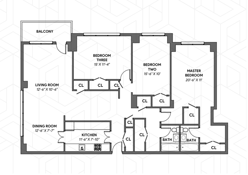 555 Kappock Street 8d, Spuyten Duyvil, New York, 10463, $525,000, Property For Sale, Halstead Real Estate, Floorplan 555 Kappock Street 8d, Spuyten Duyvil, New York, 10463, $525,000, Property For Sale, Halstead Real Estate, Floorplan