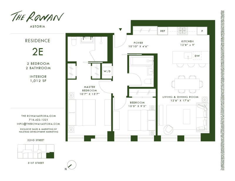 21 -21 31st Street 2e, Astoria, Queens, NY, 11105, $1,249,000, Property For Sale, Halstead Real Estate, Floorplan 21 -21 31st Street 2e, Astoria, Queens, NY, 11105, $1,249,000, Property For Sale, Halstead Real Estate, Floorplan