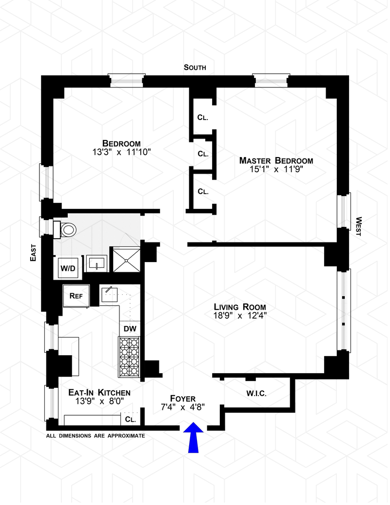 328 West 86th Street 6a, Upper West Side, NYC, 10024, $1,150,000, Property For Sale, Halstead Real Estate, Floorplan 328 West 86th Street 6a, Upper West Side, NYC, 10024, $1,150,000, Property For Sale, Halstead Real Estate, Floorplan