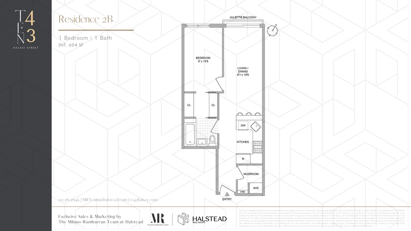 1043 Halsey Street 2b, Bushwick, Brooklyn, NY, 11207, $585,000, Property For Sale, Halstead Real Estate, Floorplan 1043 Halsey Street 2b, Bushwick, Brooklyn, NY, 11207, $585,000, Property For Sale, Halstead Real Estate, Floorplan